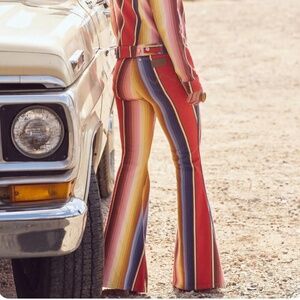 NEW WRANGLER X LAINEY WILSON RODEO STRIPED BELL BOTTOMS